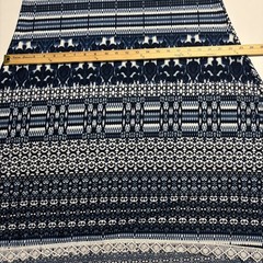 Live and Let Live Womens Large Blue Tribal Print High Low Tassel Dress