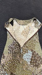 Connected Green Peacock Feather Print Sleeveless Sheath Dress Size 14