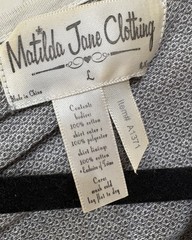 Matilda Jane Women’s Button Sleeveless Tank Dress Navy Blue Tulle Large See Pics