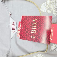 BIBA Floral Print Dress Women&rsquo;s 36 Metallic Accents Summer Elegance Grey Cotton
