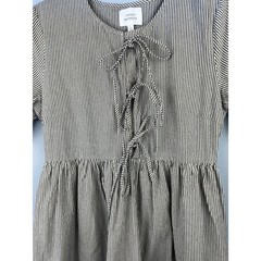 Things Between Cotton Striped Short Sleeve Dress SZ L Modest Coastal Grandma