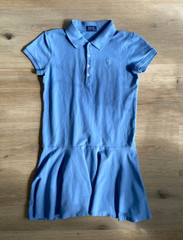 Polo Ralph Lauren Stretch Mesh Dress Size Blue UK 8