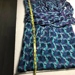 NEW Kurt Thomas Blue Silk One shoulder Pleated Mini Dress size 2 Smocked AJK