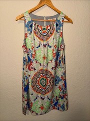 Mara Hoffman Multicolor Sleeveless Geometric & Floral Mini Dress size large