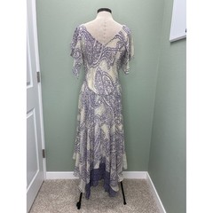 Signature by Robbie Bee Ivory and Lavender Paisley High-Low Dress