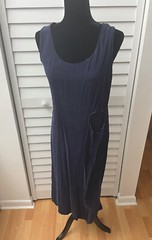 Crea Concept Dark Blue Fitted Asymmetrical Soft Designer Dress Size 38 Small