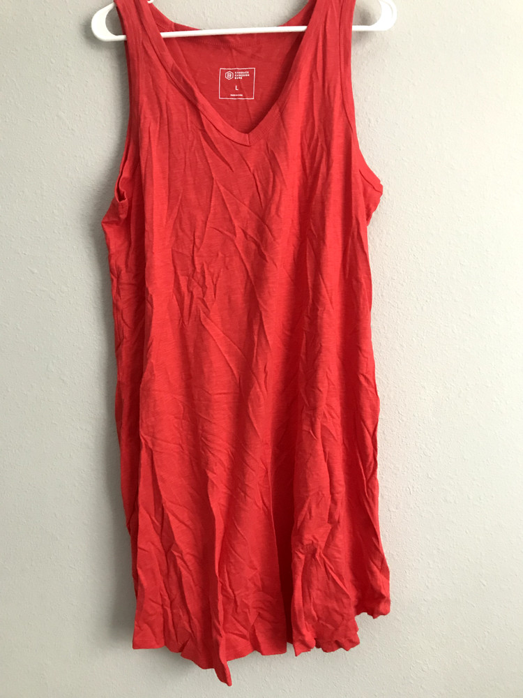 Candace Cameron Bure Regular Sunkissed V-Neck Dress – Cherry (sz L) a593136 –