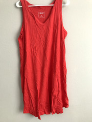 Candace Cameron Bure Regular Sunkissed V-Neck Dress – Cherry (sz L) a593136 –