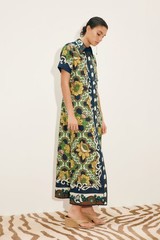 Alemais Amaliena Curled Grass Pattern Shirt Skirt