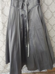 Cassandra Stone Lt Charcoal Sequin Pleated Bust (Lacebk Adjust Sizing)sz18w prom