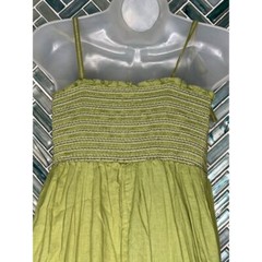 MOSSIMO GREEN SMOCKED TIE SHOULDER STRAPS FLOWY AIRY BOHO RUFFLE SUNDRESS MEDIUM