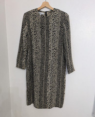 Anne Crimmins Baum Collections Women&rsquo;s Animal Print Silk Lined Dress Sz. 12