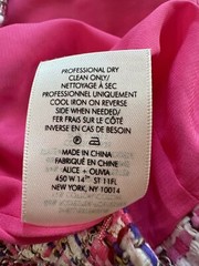 New Alice + Olivia Pink Tweed Mini Dress Spaghetti Strap Deep V-Neck Size 14