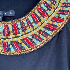 Tiana B Tribal Womens Colorful Embroidered Sleeveless Dress Size 12