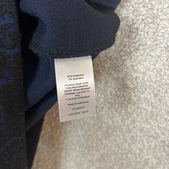 Talbots Dress Womens Medium Blue Black 3/4 Sleeve Stretch Knee Length- 4845