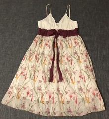 Sophie Max Silk Blend Baby Doll Dress Floral Sundress Size Large Fairy Delicate