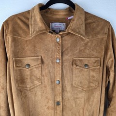 Panhandle Rust Microsuede Snap Shirt Dress XL Western Cowgirl Belted NWT