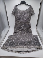 La Femme Silver Sequin/Beaded Sheath Gown Size 10 New WITHOUT Tags (#C3-F3)