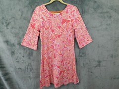 Hatley Dress Womens Large Pink Seashell Coastal Beach Resort Cruise Tropical