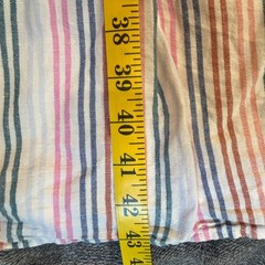 GAP Womens Multi Color Striped Linen Blend V-Neck Tiered Midi Dress Size 0