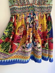 Camilla Flower Of 400 Lives V Mini Silk Dress Size 1 AU 10 US 6