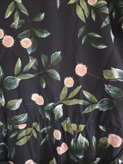 Julia Jordan Navy Floral Faux Wrap Belt Dress Peek a Boo Skirt 14 Flowy