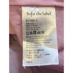 Sofie the Label Pink Ruffle Ruthie Grace Babydoll Rear Bow Dress Women&rsquo;s Small