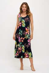 Jostar, Travel Knit Dress, long A-Line, Tank, Stretchy NO-IRON poly/span. 479