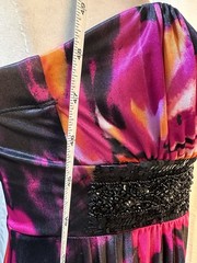 Speechless Bandeau Sequin Empire Waist Full Length Bold Multicolor Dress Size M