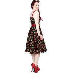 Pinup Couture Swing Dress – Cherry Black Molly Rockabilly 1960s PUG Punk Retro