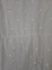GB White Polka Dot Round Neck Long Sleeve A-Line. 100% cotton. size XL