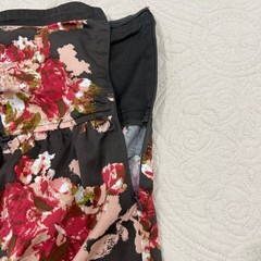 Motherhood Maternity Strapless Floral Sweetheart Empire Waist Dress Brown Large