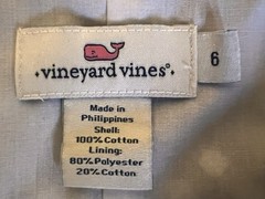 Vineyard Vines Black White Gingham A-Line Dress 6 Lined Pockets Zip Front