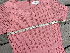 John + Jenn Medium Pink Preppy Pretty Career Stretch Short Sleeve Dress New