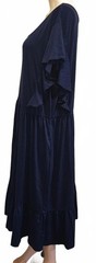Women&rsquo;s Keluwani Navy Blue Ruffle Sleeve Midi Dress Size US 26
