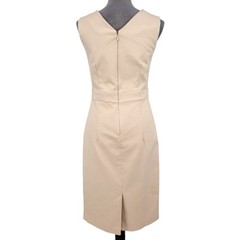 Ann Taylor Dress Womens 6T Tall Light Pink Lined Stretch Cotton Zip Sheath