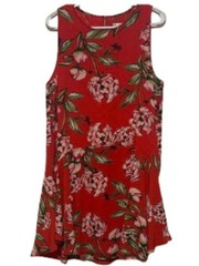 Women’s Sleeveless Floral Asymmetrical br Dress Large