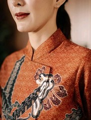 Adyatma Sasmaya Terracotta Blouse Women&rsquo;s Batik Janggan Cotton