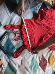 Red Ruched Bust Cami Dress Shein MOD. Princess waist belle christmas party prom