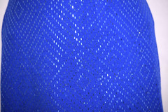 ST JOHN Women&rsquo;s Blue Metallic Sequins Throughout Rhinestone Shimmer Dress Sz 2