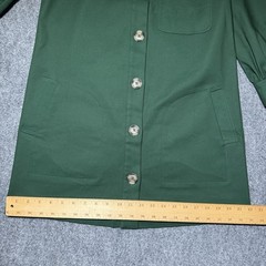 TUCKERNUCK Dark Green Blake Dress Size XXS Long Sleeve Button Knee-Length