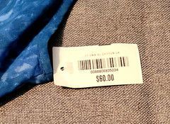 GNW Chiffon Dress Women&rsquo;s Size 10 Sleeveless Lined A-Line Zip Up Blue Geometric