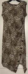Women&rsquo;s « Emma & Michele » Cheetah Print Dress with Buttons in Size S