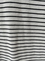 Thread Supply Dress Small, White w/ Black Horizontal Stripes