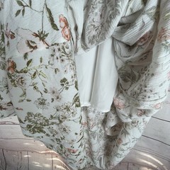 Frye White Folk Garden Easy Button Front Dress Size XS Cottage Whimsy Fairy