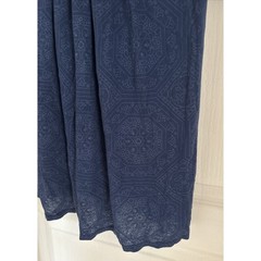 Y2K Ella Moss Boho Blue Fit and Flare Bell Sleeves Dress Keyhole Sz Medium