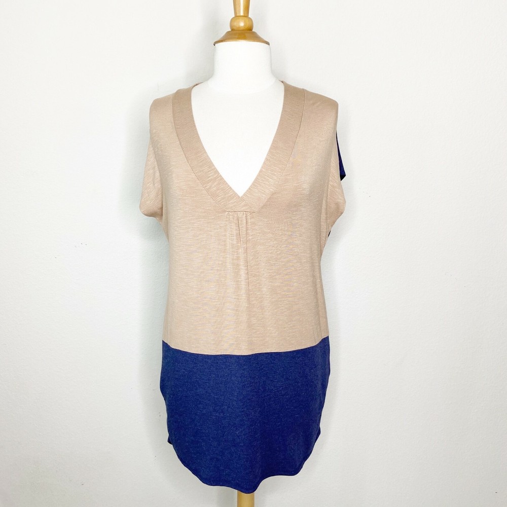 Dolan Color Blocked Pocketed Tunic Dress S