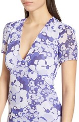 New! MICHAEL KORS ~Size 12~ Floral Side Pocket Purple White Dress Retail $140