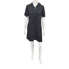 Denim Co Beach Womens French Terry Cover Up Hoodie Dress Small Size Black