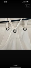 Rebecca Minkoff White Denim Button-Front Overall skirt Square Neck Pockets Large